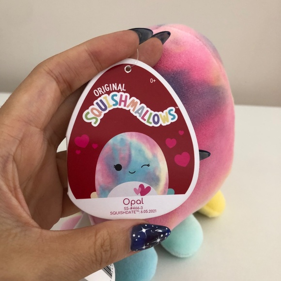 NWT Squishmallow Opal Octopus 5" heart pink Valentine's Day Exclusive 2021 - Picture 3 of 5